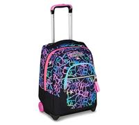 Seven Trolley Scuola Fisso, Fucsia, 2 in 1, Doppio Uso, Trolley e Zaino, Zaino Scuola Viaggio, Bambina Ragazza