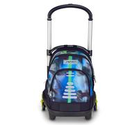 Seven Trolley Scuola Flex 3 Ruote, Blu, Zaino Con Carrello Sganciabile Da 31 Litri, Con Tasca PC, Tasca Borraccia, Multiuso, Maneggevole e Confortevole, Scuole Medie e Superiori, Ragazzo