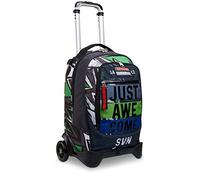 Seven Trolley Scuola Jack 2 Ruote, Nero, Underground Soil, 3 in 1, Triplo Uso, Zaino Con Carrello Sganciabile e Crossover System, Zaini & Trolley, Scuola & Tempo libero, Bambino Ragazzo