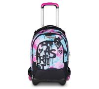 Seven Trolley Scuola Jack 3 Ruote Detach, Azzurro Fucsia, Zaino Con Carrello Sganciabile da 37 L Tasca Borraccia, Zainetto Staccabile, Multiuso e Spazioso, Scuola Elementare e Media, Zaino Bambina