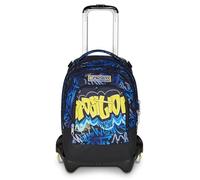 Seven Trolley Scuola Jack 3 Ruote Detach, Blu Giallo, Zaino Con Carrello Sganciabile Da 37 L, Tasca Borraccia, Zainetto Staccabile, Zaino scuola Elementare e Media, Zaino Bambino