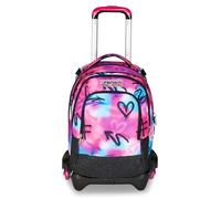 Seven Trolley Scuola Jack 3 Ruote Detach, Fucsia Azzurro, Zaino Con Carrello Sganciabile Da 37 Litri, Tasca Borraccia, Zainetto Staccabile, Multiuso e Spazioso, Per Elementari e Media, Bambina