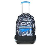 Seven Trolley Scuola Jack 3 Ruote Detach, Grigio Azzurro, Zaino Con Carrello Sganciabile Da 37 L, Tasca Borraccia, Zainetto Staccabile, Multiuso e Spazioso, Scuola Elementare e Media, Zaino Bambino