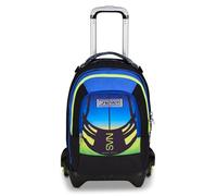 Seven Trolley Scuola Jack 3 Ruote Detach Nuanced, Blu Giallo, Zaino Con Carrello Sganciabile Da 37 Litri, Tasca Borraccia, Zainetto Staccabile, Multiuso e Spazioso, Per Scuola Elementare e Media,