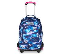 Seven Trolley Scuola Jack 3 Ruote Detach, Viola Fucsia, Zaino Con Carrello Sganciabile 37 L, Tasca Borraccia, Zainetto Staccabile, Zaino Grande, Per Elementare e Media, Trolley Bambina