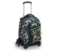 Seven Trolley Scuola Jack 3 Ruote, Nero Grigio, Feeling Me, 3 in 1, Triplo Uso, Zaino Con Carrello Sganciabile, Tasca Porta Borraccia e Crossover System, Zaino Scuola Viaggio, Bambino Ragazzo