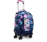 Seven Trolley Scuola Jack 4 Ruote, Multicolore, Charming Girl, 3 in 1, Triplo Uso, Zaino Con Carrello Sganciabile e Crossover System, Zaini & Trolley, Scuola & Tempo libero, Bambina Ragazza