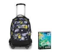 Seven Trolley Scuola Jack 8 Ruote Detach GOLDEN PAINT, Grigio, Cross-over System, Scuola elementare e media, Bambini, Ragazzi + Diario Datato 12 Mesi, 13,6 x 18,3 cm, 352 Pagine