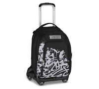 Seven Trolley Scuola Jack 8 Ruote Detach PLUMPY LINE BOY, Nero, 43 L, Scomponibile, Zainetto staccabile, 4 in 1, Cross-over System, Tasche multifunzione, Scuola elementare e media, Bambini, Ragazzi