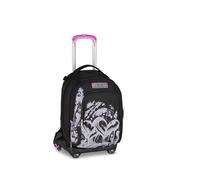 Seven Trolley Scuola Jack 8 Ruote Detach PLUMPY LINE GIRL, Nero, 34 L, Scomponibile, Zainetto staccabile, 4 in 1, Cross-over System, Tasche multifunzione, Scuola elementare e media, Bambini, Ragazzi