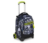 Seven Trolley Scuola New Tech, Grigio, 3 in 1, Triplo Uso, Zaino con Carrello Sganciabile e Crossover System, Viaggio, Bambino Ragazzo