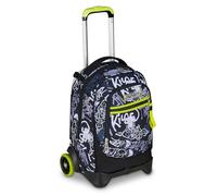 Seven Trolley Scuola New Tech, Grigio, 3 in 1, Triplo Uso, Zaino con Carrello Sganciabile e Crossover System, Viaggio, Bambino Ragazzo