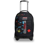 Seven Trolley Scuola Sganciabile Jack 2 Ruote, Nero, Scratchy Boy, 3 in 1, Triplo Uso, Zaino con Carrello Sganciabile, Maxi Capienza, Zaini e Trolley, Scuola, Bambini e Ragazzi