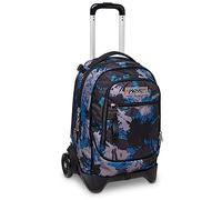 Seven Trolley Scuola Sganciabile New Tech, Blu, CHROMO FLUID BOY, 3 in 1 Spallacci per Uso Zaino, Zaino Scuola Bambini e Ragazzi