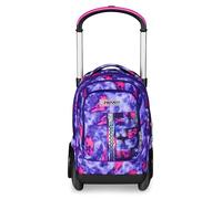 Seven Trolley Scuola Sganciabile Tyre, Viola, Zaino Con Carrello Sganciabile Da 40 L, Maxi Ruote e Crossover System, Maneggevole e Resistente, Scuola Elementare e Media, Zaino Bambina