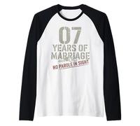 Seven Years Of Marriage 7 years anniversary married couples Maglia con Maniche Raglan