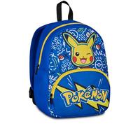 Seven Zainetto Scuola Pokemon, Blu, 14 L, Monoscomparto, Tasca frontale, Tasca laterale portaborraccia, Multifunzione, Asilo, Tempo libero, Viaggi, Bambino, Bambina