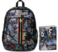 SEVEN ZAINO ADVANCED Ragazzo + Seven Diario Scuola Standard 12 Mesi, Blu