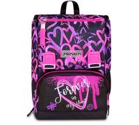 Seven Zaino Doppio Scomparto Estensibile, Rosa, Maxi Capienza, Schienale Preformato, Bambina e Ragazza, Scuola