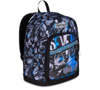 Seven Zaino Doppio Scomparto New Fit, Blu, Tasca Porta Borraccia, Maxi Capienza, Schienale Preformato, Zaino Scuola, Bambino e Ragazzo