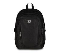 Seven Zaino Doppio Scomparto Tech Shiny, Nero, Tasca Porta PC e Tasca Porta