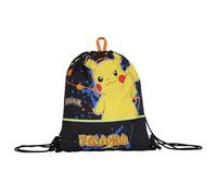 SEVEN Zaino Easy Bag Scuola Pokemon,Asilo e Tempo Libero, Blu e Giallo, Bambini e ragazzi, Sacca per la merenda