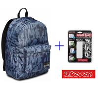 SEVEN ZAINO ISCHOOLPACK + POWERBANK CON SCOMPARTO PORTA PC TABLET