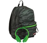 Seven Zaino Scuola, Imusicpack, con Cuffie Soft Touch Incluse, Eco Material, Unisex Bambini e Ragazzi, Outdoor y Tempo Libero, Verde, Taglia Unica