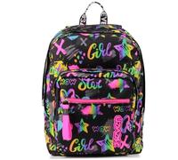 Seven Zaino New Fit, Rosa e Nero, Fantasy Black, Doppio Scomparto, Scuola e Viaggio, Ragazze e Bambine