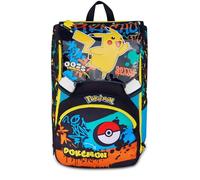Seven Zaino Pokemon Doppio Scomparto Estensibile, Nero, Maxi Capienza, Schienale Preformato, Bambino, Scuola Elementare