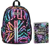 Seven Zaino Scuola Adavanced Detach, Nero Fucsia, Multi-Shade Girl, Tasca Staccabile Uso Zainetto, Tasca Porta PC, Scuola + Seven Diario 12 Mesi, Nero, Ragazza