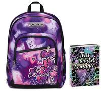 Seven Zaino Scuola Adavanced Detach, Viola, Ragazza + Diario 12 Mesi