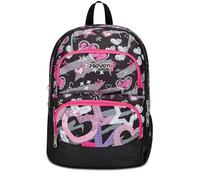 Seven Zaino Scuola Adavanced Pockets, Nero Fucsia,Draft Heart, Zaino Doppio Scomparto Multi Tasche, Con Tasca Porta PC, Tasca Porta Borraccia e Organizer, Zaino Medie e Superiori, Bambina Ragazza