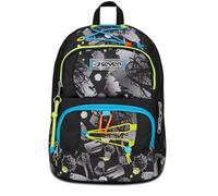 Seven Zaino Scuola Adavanced Pockets, Nero Grigio, Feeling Me, Zaino Doppio Scomparto Multi Tasche, Con Tasca Porta PC, Tasca Porta Borraccia e Organizer, Zaino Medie e Superiori, Bambino Ragazzo