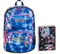 Seven Zaino Scuola Adavanced Pockets, Viola Fucsia, Custom Cloud, Doppio Scomparto Multi Tasche, Tasca Porta PC, Scuola + Seven Diario 12 Mesi, Nero, Ragazza