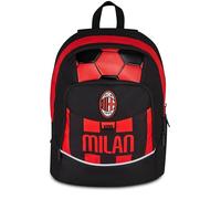 Seven Zaino Scuola Advanced Milan, Doppio Scomparto, Nero, 29 L, Tasca laterale portaborraccia, Scomparto porta pc, Scuola elementare e media, Bambini e ragazzi, Calcio, Prodotto ufficiale