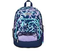 Seven Zaino Scuola Advanced, Viola Blu, Crystal Purple, Zaino Doppio Scomparto Con Tasca Porta PC o Tablet, Tasca Porta Borraccia e Organizer, Zaino Scuole Medie e Superiori, Bambina Ragazza