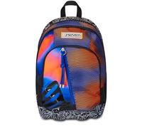 Seven Zaino Scuola Dual, Blu e Arancione, Shadefull Boy, Zaino Doppio Scomparto Con Tasca Porta PC o Tablet, Tasca Porta Borraccia e Organizer, Zaino Scuole Medie e Superiori, Bambino Ragazzo