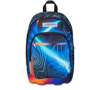 Seven Zaino Scuola Dual, Blu, Mapset Boy, Zaino Doppio Scomparto Con Tasca Porta PC o Tablet, Tasca Porta Borraccia e Organizer, Zaino Scuole Medie e Superiori, Bambino Ragazzo