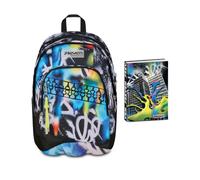 Seven Zaino Scuola Dual BUZZY NOTE BOY, Doppio Scomparto, Blu, 32 L, Scuola media e superiore,+Diario Pocket Scuola Datato 12 Mesi, per Bambini e Ragazzi