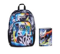 Seven Zaino Scuola Dual Detach BUZZY NOTE BOY, Multicolore, 32 L, Doppio Scomparto, Bambini, Ragazzi Diario Datato Scuola 12 Mesi, 13,6 x 18,3 cm, 352 Pagine,