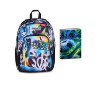 Seven Zaino Scuola Dual Detach BUZZY NOTE BOY, Multicolore, 32 L, Doppio Scomparto, Scuola media e superiore+Diario Pocket Scuola Datato 12 Mesi per Bambini e Ragazzi