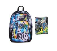 Seven Zaino Scuola Dual Detach BUZZY NOTE BOY, Multicolore, 32 L, Doppio Scomparto, Scuola media e superiore+Diario Pocket Scuola Datato 12 Mesi, per Bambini e Ragazzi