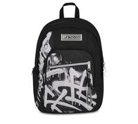 Seven Zaino Scuola Dual Detach PLUMPY LINE BOY, Nero, 32 L, Doppio Scomparto, Multifunzione, Zaino Staccabile, Tasca con organizer, Scomparto porta pc, Scuola media e superiore, Bambino, Ragazzo