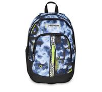 Seven Zaino scuola Dual – 31 L, doppio scomparto, tasca PC, porta borraccia, con organizer, grigio