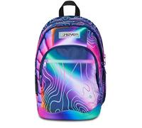 Seven Zaino Scuola Dual, Rosa, Mapset Girl, Zaino Doppio Scomparto Con Tasca Porta PC o Tablet, Tasca Porta Borraccia e Organizer, Zaino Scuole Medie e Superiori, Bambina Ragazza