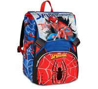 Seven Zaino Scuola Estensibile Big Spiderman, Blu, 24L, Espandibile tramite zip, Tasca frontale, Tasca laterale portaborraccia, Scuola elementare, Bambino