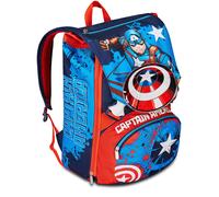 Seven Zaino Scuola Estensibile DISNEY - CAPTAIN AMERICA LEGENDARY AVENGER, Blu