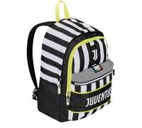 Seven Zaino Scuola Estensibile F.C. JUVENTUS Calcio -WIN IS THE RULE, Bianco Nero - Zaino Doppio Scomparto Sdoppiabile Tramite Zip e Con Tasca Porta Borraccia, Zaino Bambino