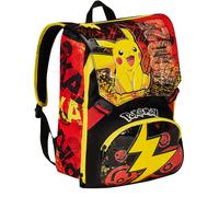 Seven Zaino Scuola Estensibile POKEMON - PIKACHU, Giallo Rosso - Zaino Doppio
